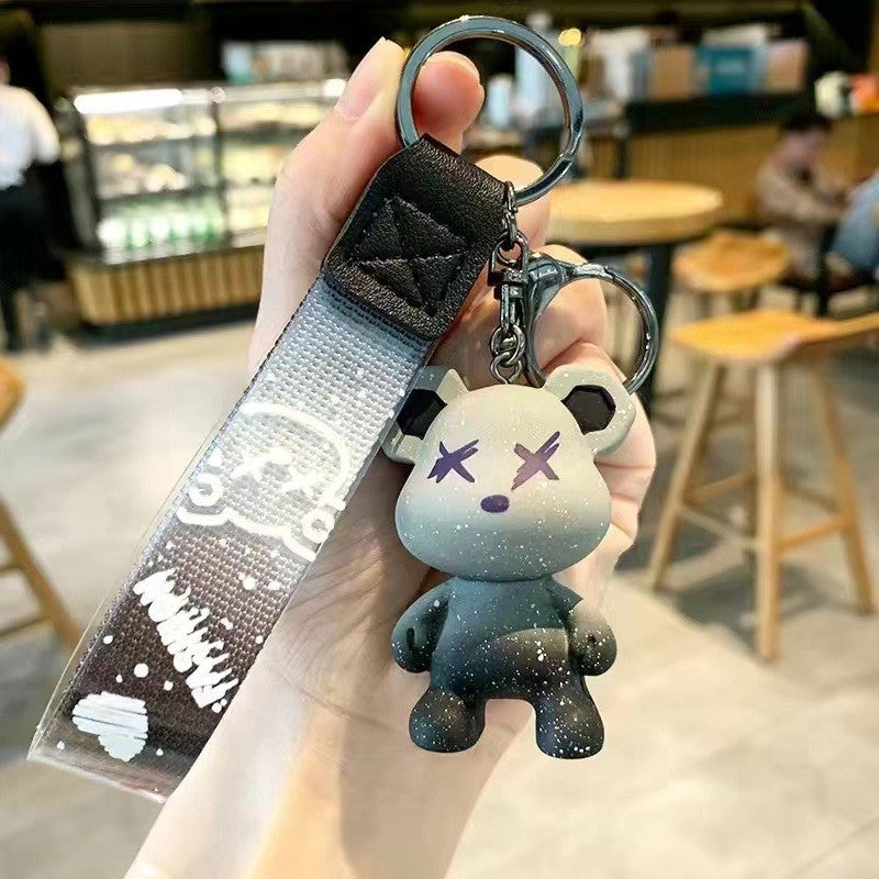 Starry Sky Bear Keychain Pendant