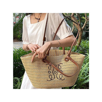 Handcrafted Oversized Woven Tote with Ample Storage