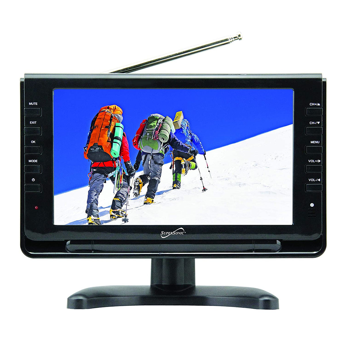Supersonic 9" Portable Digital LCD TV with USB & SD Inputs, 12 Volt ACDC Compatible for RVs (SC-499)