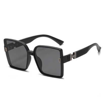 Fashion Large Square Frame UV400 Sun Protection Outdoor Eyewear Sunglasses