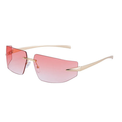 Unisex UV400 Curve Frameless Fashion Outdoor Eyewear Sunglasses
