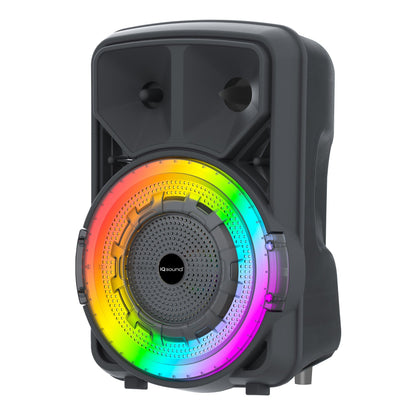 Supersonic Portable Bluetooth 8" Speaker w TWS, FM Radio & Vol-Mic Controls (IQ-5708DJBT)