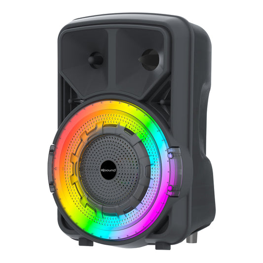 Supersonic Portable Bluetooth 8" Speaker w TWS, FM Radio & Vol-Mic Controls (IQ-5708DJBT)