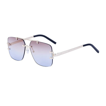 Stylish Rimless Metal Beam Sunglasses For Men