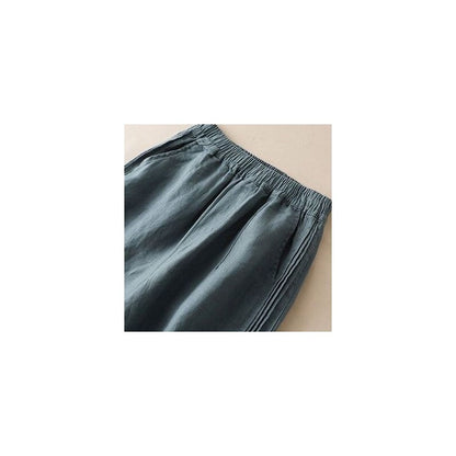 Slim Fit High-Waisted Straight Leg Casual Pants