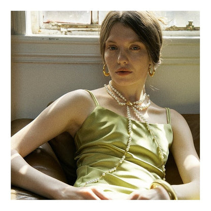Strappy Satin Slip Dress with a Luxurious Sheen