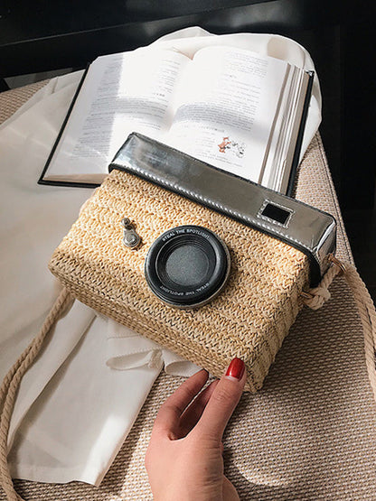 Urban Straw Weave Shoulder Bag
