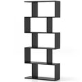 5-Tier Bookshelf with Anti-Toppling Device for Living Room Home Office