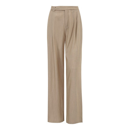 High Waisted Wide Leg trousers in Solid Color