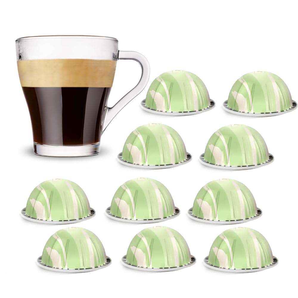 Nespresso Pistachio Vanilla Double Espresso Coffee Pods – (10 or 20 Count), Flavored Capsules Compatible with Nespresso Machines