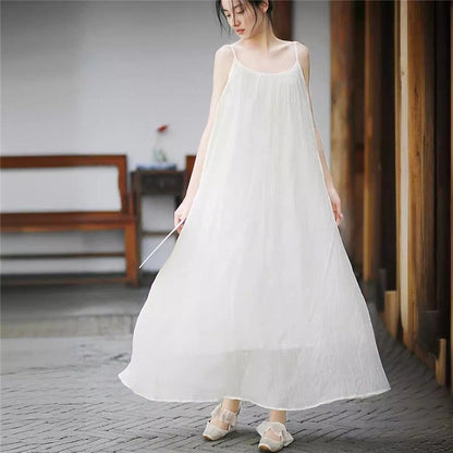 Casual and Elegant Solid Color Camisole Dress