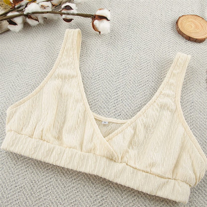 Casual Loose Knitted Solid Color Bralette and Long Sleeve Sweater with Waist Tie, Outerwear, and Pants Three-P