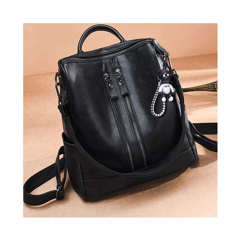 Stylish Oversized PU Leather Women's Backpack