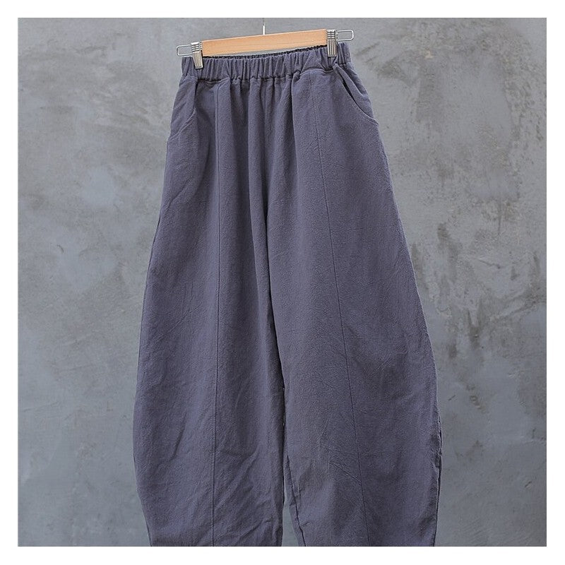 Relaxed-Fit Solid Color Trousers for Ultimate Comfort