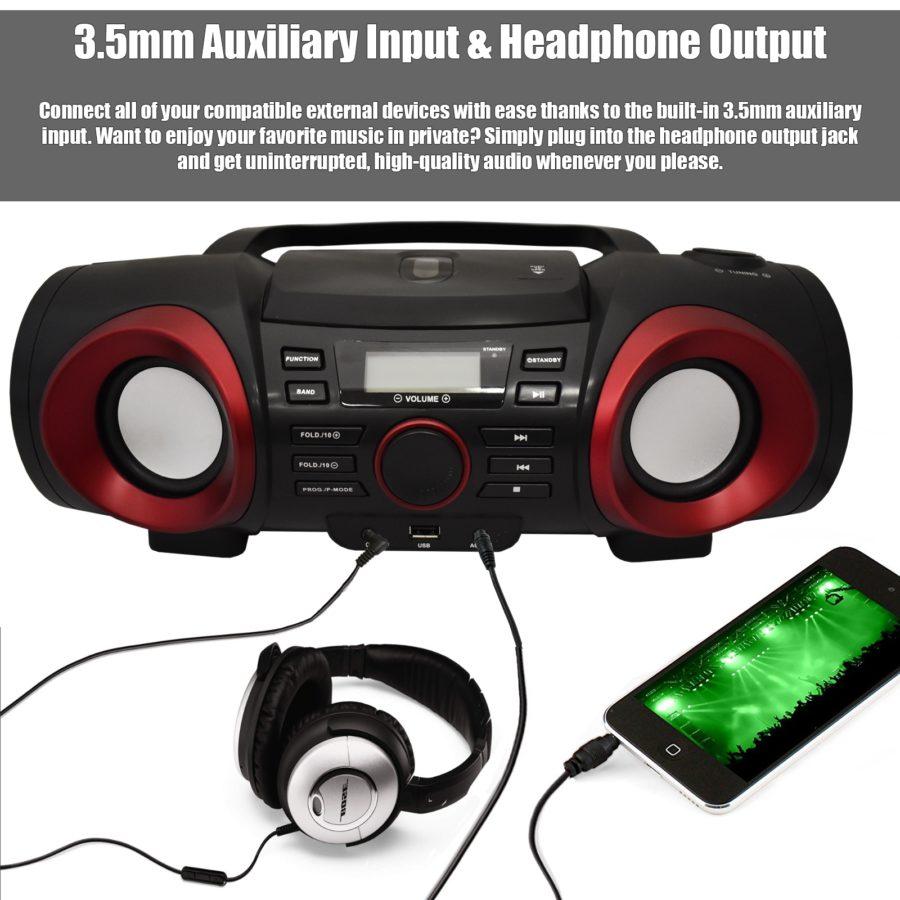 Naxa MP3 & CD Boombox with Bluetooth (NPB-267)