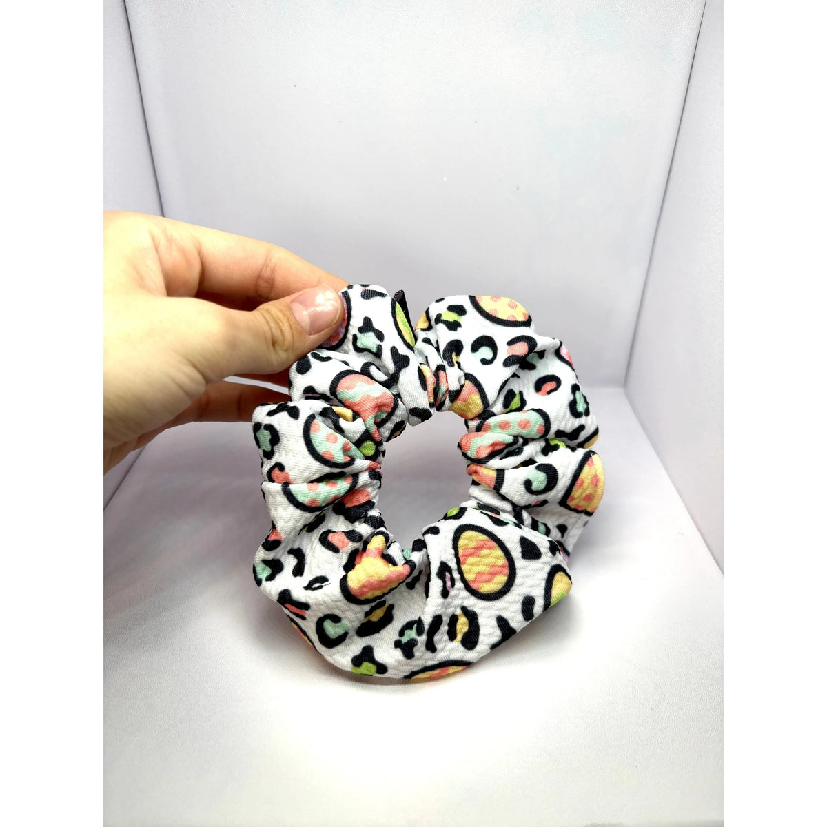 Mini Cheetah Easter Egg Bullet Scrunchie