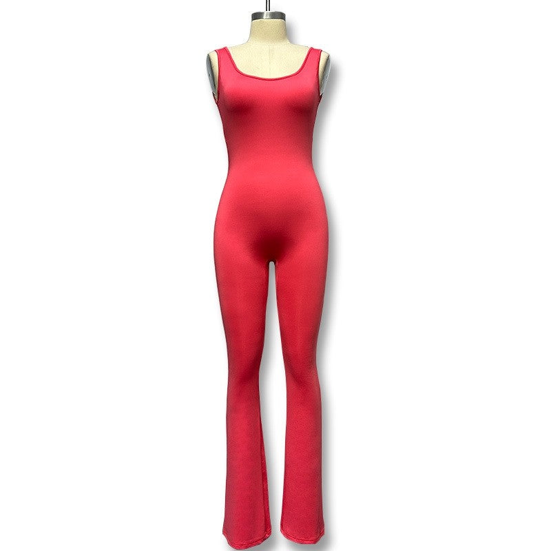 Hollow Out Seamless Bodysuit in Solid Color