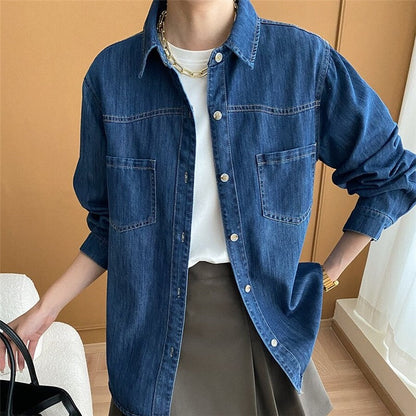 Vintage Denim Shirt - Casual and Versatile Classic