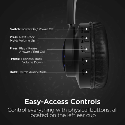 HyperGear Bunny Tracks Wireless Light-Up Headphones