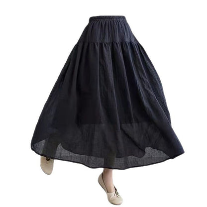 Breathable Double-Layer Elastic Waist Skirt