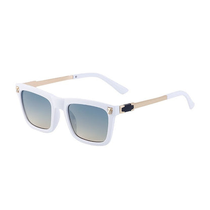 Vintage Leopard Print Square Sunglasses