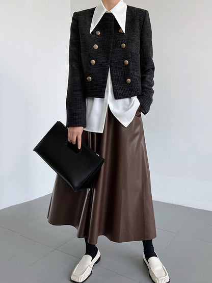 Stylish 3 Colors Solid Color Long Sleeves Blouse