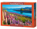 500 Piece Jigsaw Puzzle, Lake Tekapo, New Zealand, Mackenzie Region, Flower puzzle, Vibrant natural beauty, Adult Puzzle, Castorland B-53896