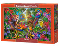 500 Piece Jigsaw Puzzle,  Jungle Fashion, Animal puzzles, Vibrant wildlife, Tropical fantasy art., Adult Puzzle, Castorland B-53926