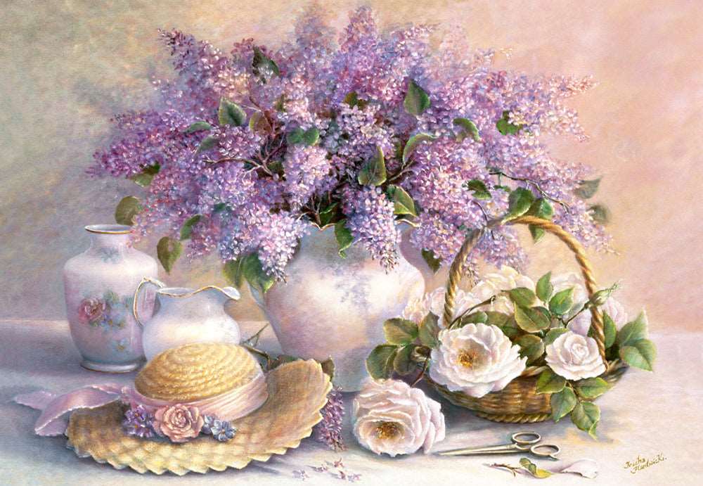 1000 Piece Jigsaw Puzzle, Flower Day by Trisha Hardwick, Plant and Flower puzzle, Still Nature ART, Adult puzzle, Castorland C-102006-2