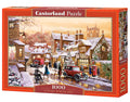 1000 Piece Castorland Jigsaw Puzzle – Vintage Winterland | Snowy Winter Scene Puzzle for Adults