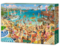 1000 Piece Jigsaw Puzzle, Fun by the Sea, Art Collection, Tropical Beach Resort Chaos, Humorous Summer Vacation Scene, Adult Puzzle, Castorland C-105151-2