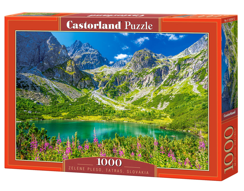 1000 Piece Jigsaw Puzzle, Zelene Pleso, Tatras, Slovakia, Mountains landscape, Nature puzzles, Adult Puzzle, Castorland C-105267-2