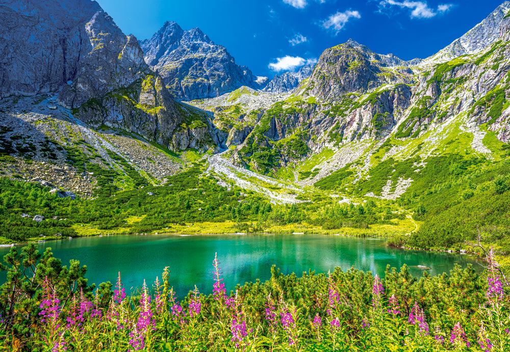 1000 Piece Jigsaw Puzzle, Zelene Pleso, Tatras, Slovakia, Mountains landscape, Nature puzzles, Adult Puzzle, Castorland C-105267-2