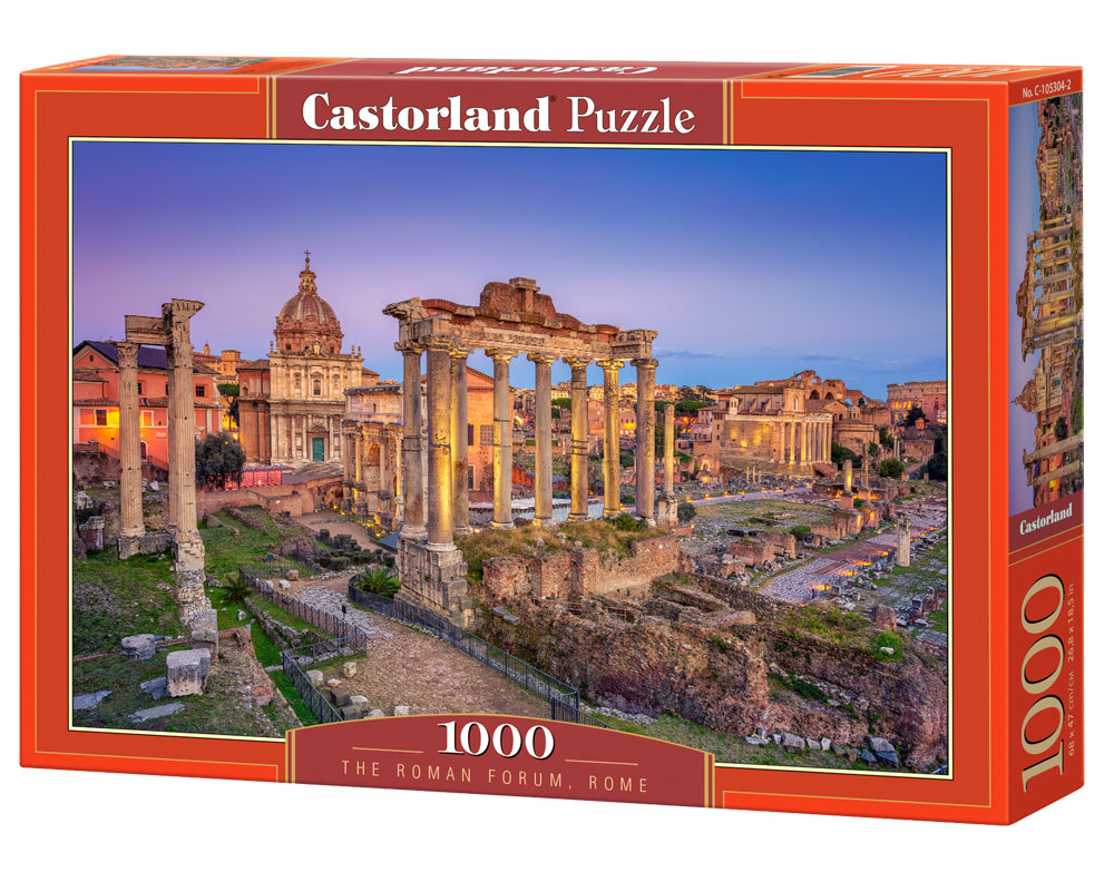 1000 Piece Jigsaw Puzzle, The Roman Forum, Rome, Italy, Forum Romanum, Ancient building, historical puzzles, Adult Puzzle, Castorland C-105304-2