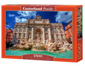 1500 Piece Jigsaw Puzzle, The Trevi Fountain, Rome, Italy, Baroque style, Travel puzzle, Italian architecture,  Adult Puzzle, Castorland C-152230-2