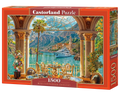 1500 Piece Jigsaw Puzzle, Mediterranean Dessert, Elegant Coastal Villa, Yacht Scene, Italy, Scenic European Travel Brain Teaser, Adult Puzzle, Castorland C-152285-2