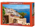 2000 Piece Jigsaw Puzzle, Santorini, Greece, Aegean Sea, Touristic place, Travel jigsaw puzzles, Holiday place, Mediterranean, Adult Puzzle, Castorland C-200672-2