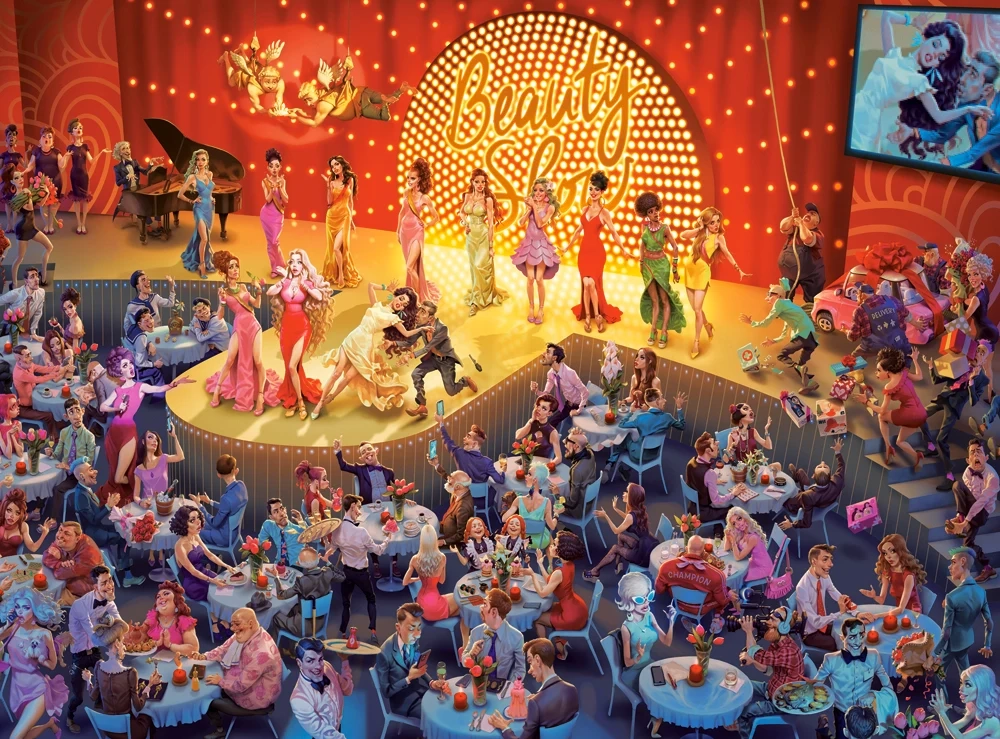 2000 Piece Jigsaw Puzzle, Beauty Show,  Art Collection, Glamorous Theater & Dance Performance, Adult Puzzle, Castorland C-200894-2