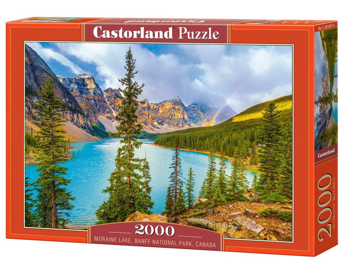 2000 Piece Jigsaw Puzzle, Moraine Lake, Banff National Park, Canada, Scenic Canadian Rockies Nature, Mountain Landscape, Adult Puzzle, Castorland C-201037-2
