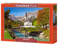 3000 Piece Jigsaw Puzzle, Ramsau, Germany, Church, Mountain river, Bavarian Alps, Landscape, Adult Puzzle, Castorland C-300464-2