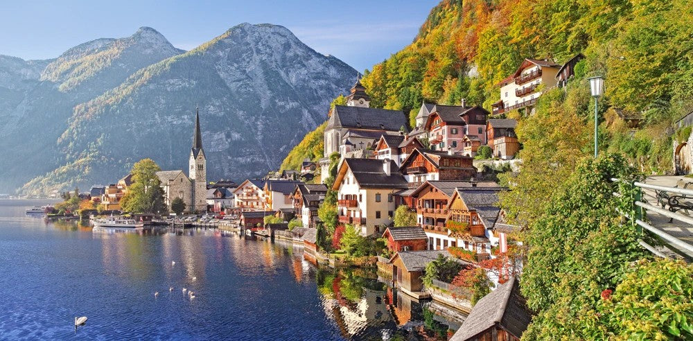 4000 Piece Jigsaw Puzzle, Hallstatt, Austria, Mountain lake, Landscape, Alps, Adult Puzzle, Castorland C-400041-2