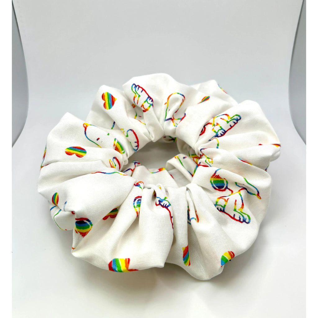 Rainbow Snoopy Scrunchie