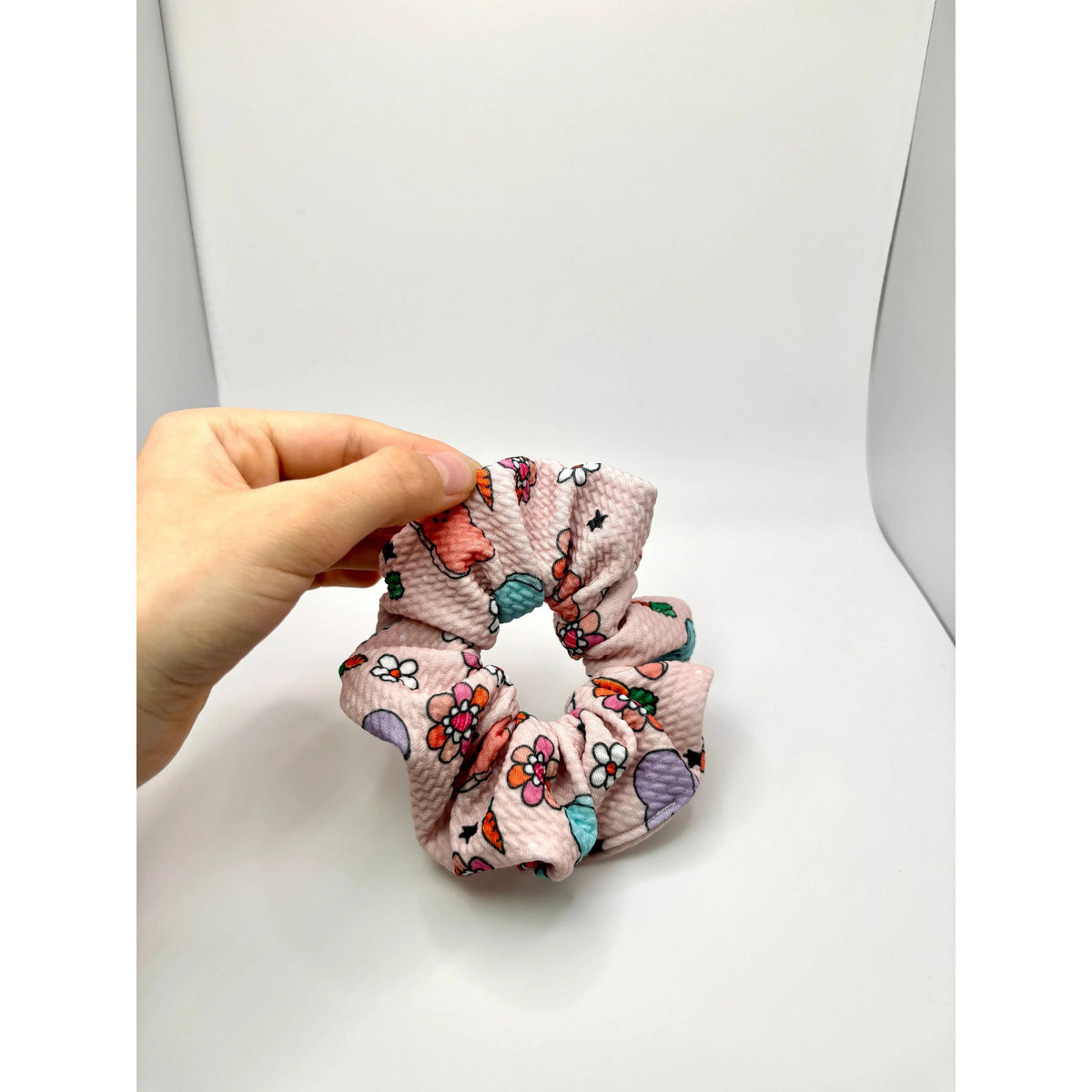 Mini Peep & Floral Spring Bullet Scrunchie
