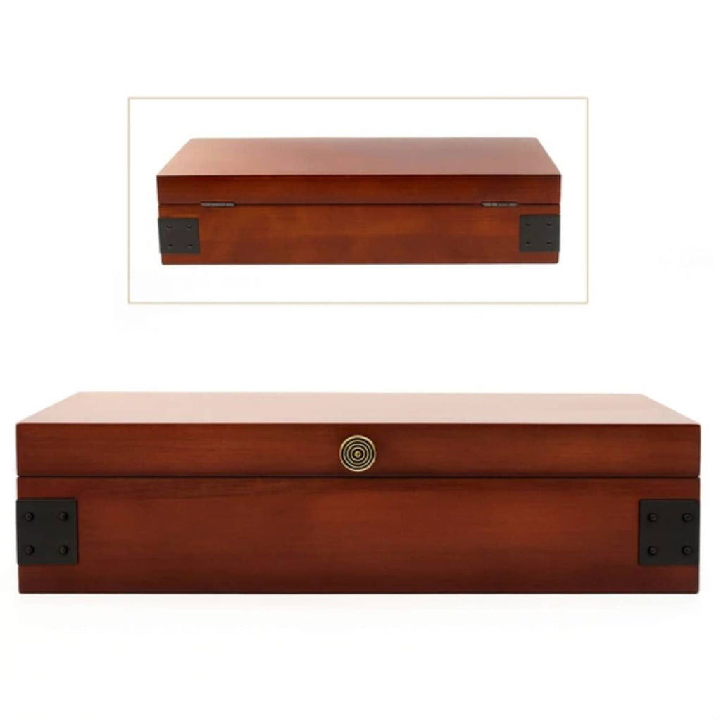 5-Slot Wood Watch Storage Organizer Box with Removable Pillows