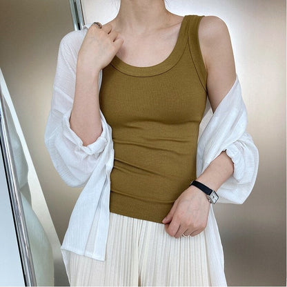 Threaded Strap Sleeveless Camisole for a Stunning Back
