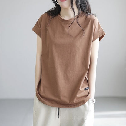 Relaxed Fit Hollow-Out Base Top - Effortless Style for a Youthful Look