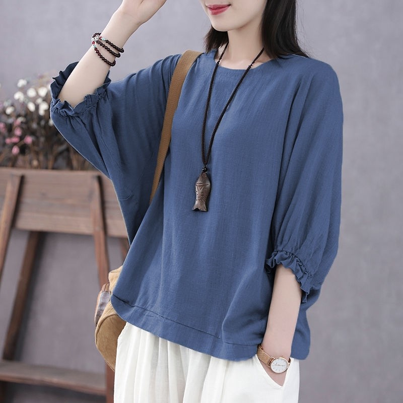 Solid Color Maternity Batwing Sleeve Blouse