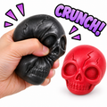 Crunchy Squishies Skull Squish Squeeze Toy 2-Pack – Mystery Color Crispy Crunch Soft Stretchy Stress Balls | ASMR Sensory Fidget Toys for Adults & Kids | Halloween Skull Squishies