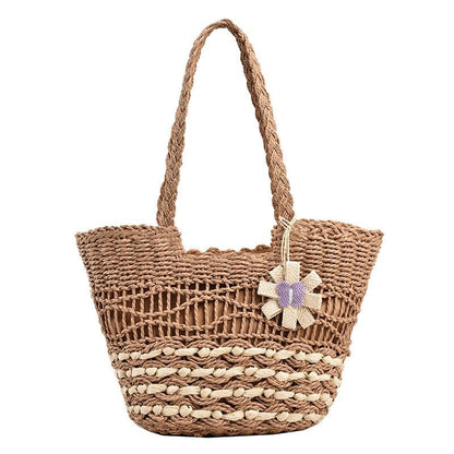 Handcrafted Oversized Straw Tote for the Beach