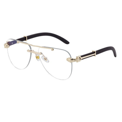 Unisex UV400 Retro Pilot Frameless Eyewear Sunglasses